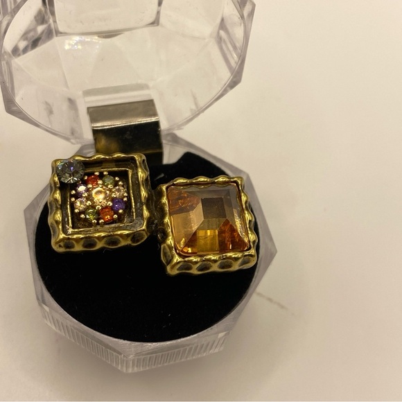 Carolina Herrera Luxury Vintage Dual Stone Ring from the 80s Gold Plated B/6.5” - Picture 7 of 13